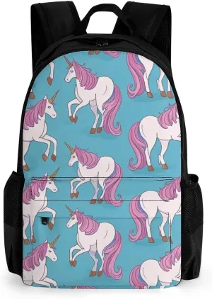Supdreamc Lightweight Daypack Backpack for Trekking Work Running - Big Capacity Multipurpose Anti-Theft Bookbag, Magic Unicorn Art Business Computer Bag