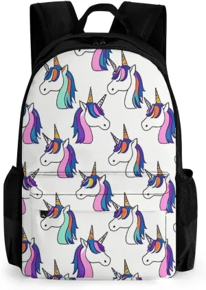 Supdreamc Lightweight Rucksack for Sports Travel Running - Big Capacity Multipurpose Anti-Theft Bookbag, Neon Unicorn Art Travel and Sport Backpack Rucksack