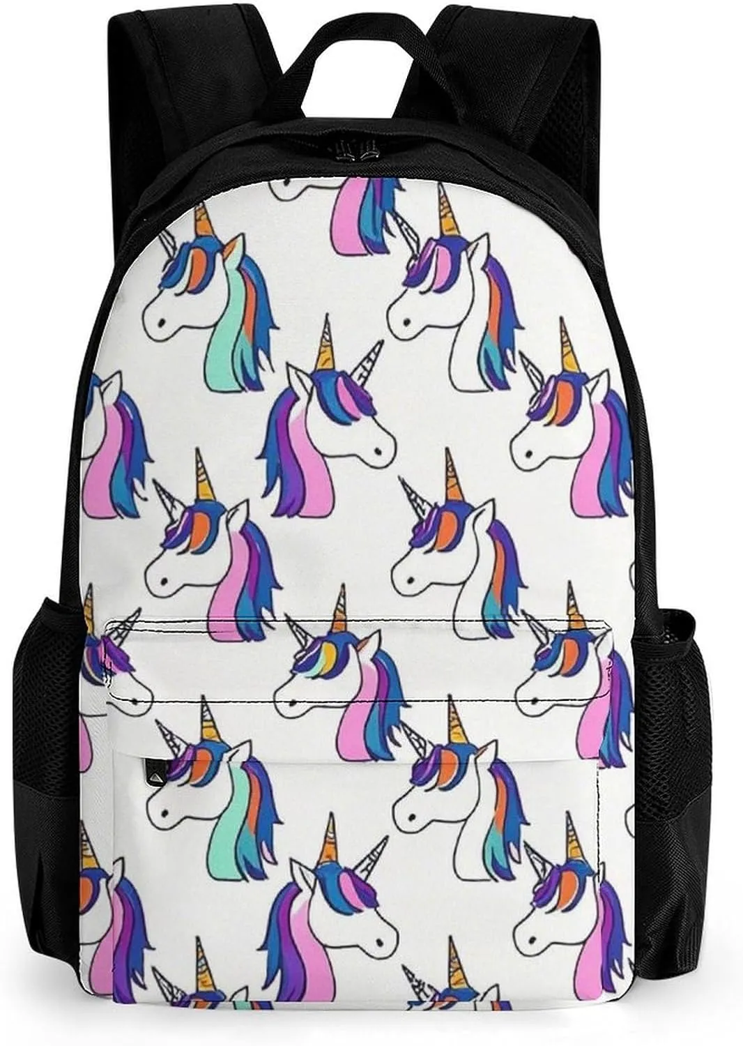 Supdreamc Lightweight Rucksack for Sports Travel Running - Big Capacity Multipurpose Anti-Theft Bookbag, Neon Unicorn Art Travel and Sport Backpack Rucksack