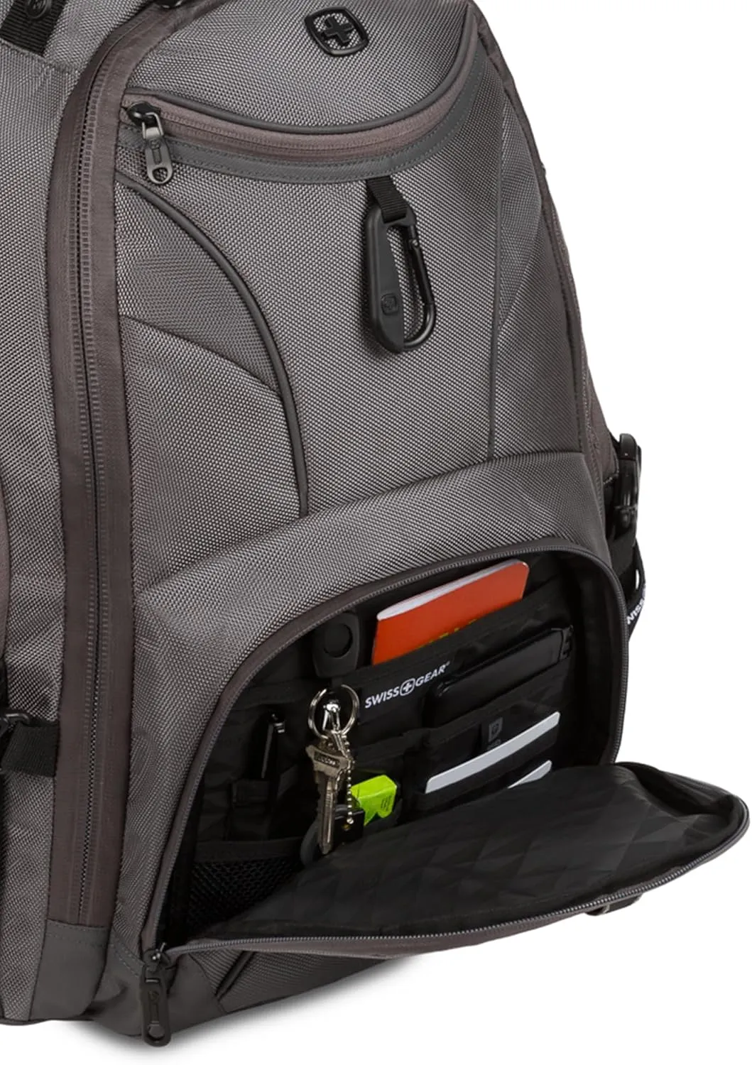 SwissGear 1900 Scansmart TSA 17 Laptop Backpack, Sting Grey Ballistic, 19-Inch