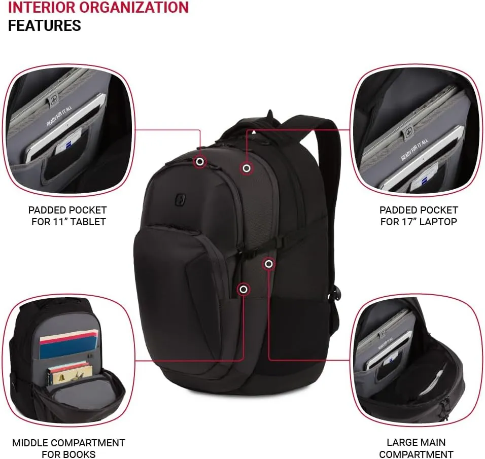 SwissGear FusionPro, Black/Charcoal, 19-Inch
