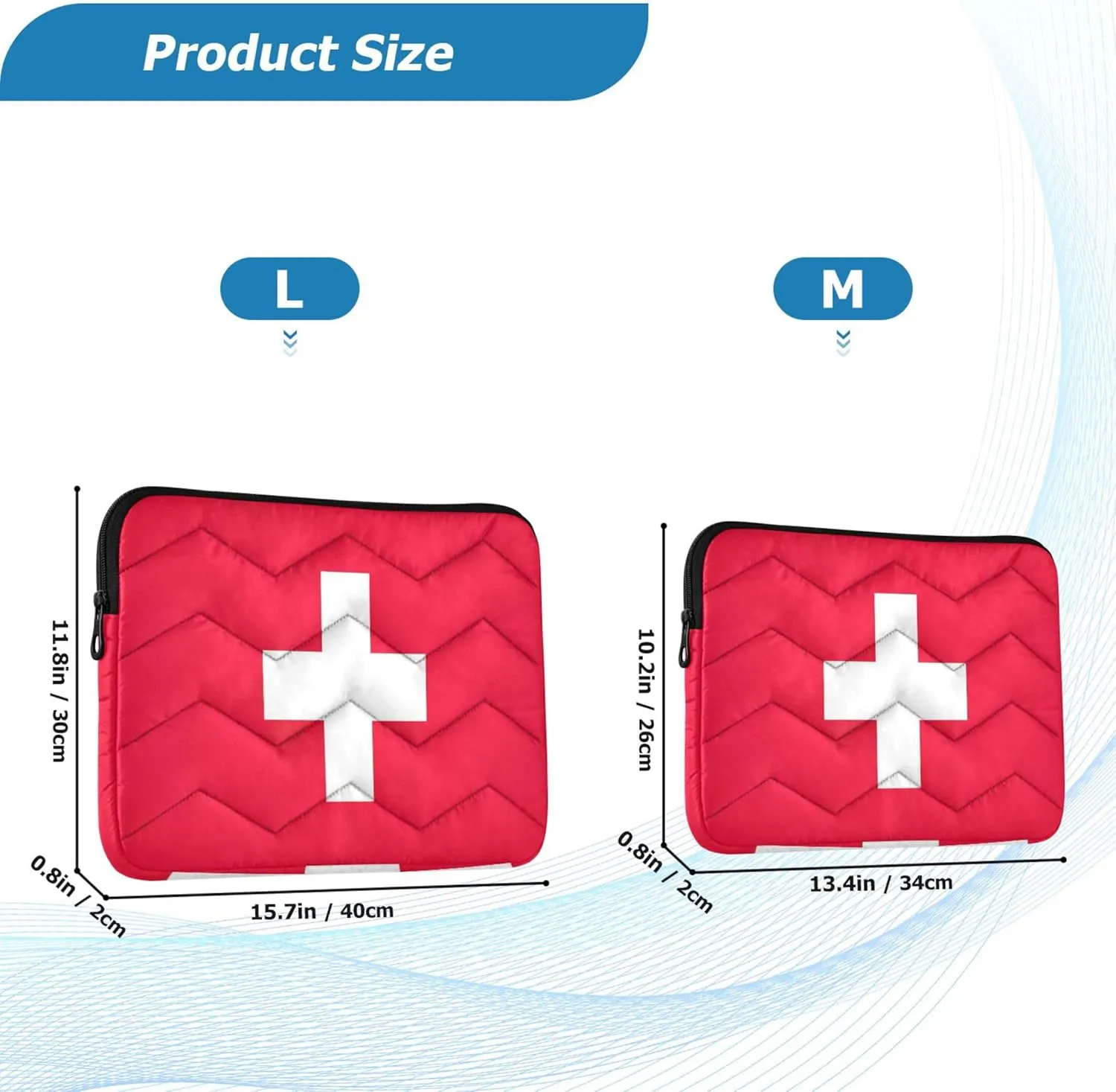 Switzerland Flag Women Laptop Bag 15.6 Inch, Comprehensive Protection, Laptop Carrying Bag