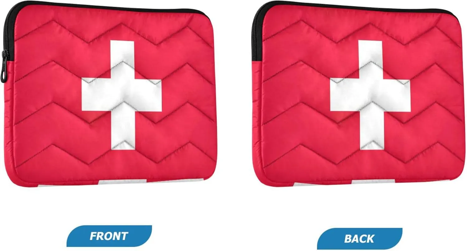 Switzerland Flag Women Laptop Bag 15.6 Inch, Comprehensive Protection, Laptop Carrying Bag