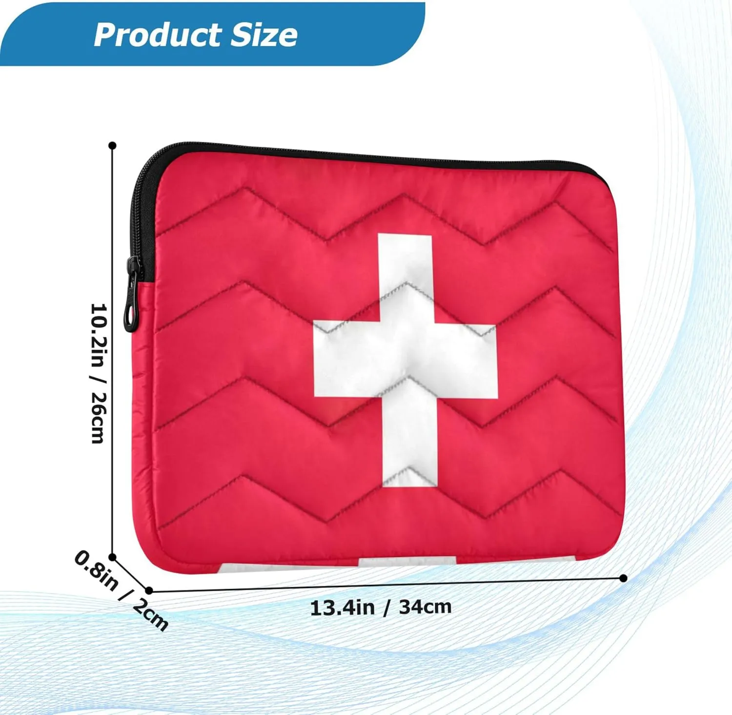 Switzerland Flag Women Laptop Bag 15.6 Inch, Comprehensive Protection, Laptop Carrying Bag