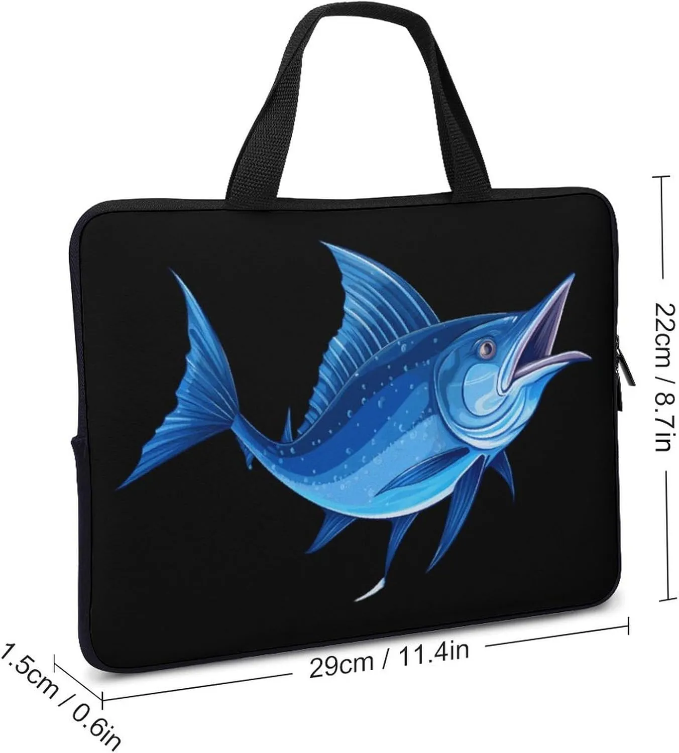 Swordfish Marlin Sailfish Laptop Bag Carrying Case Computer Protective Sleeve Case Briefcase for Men Women