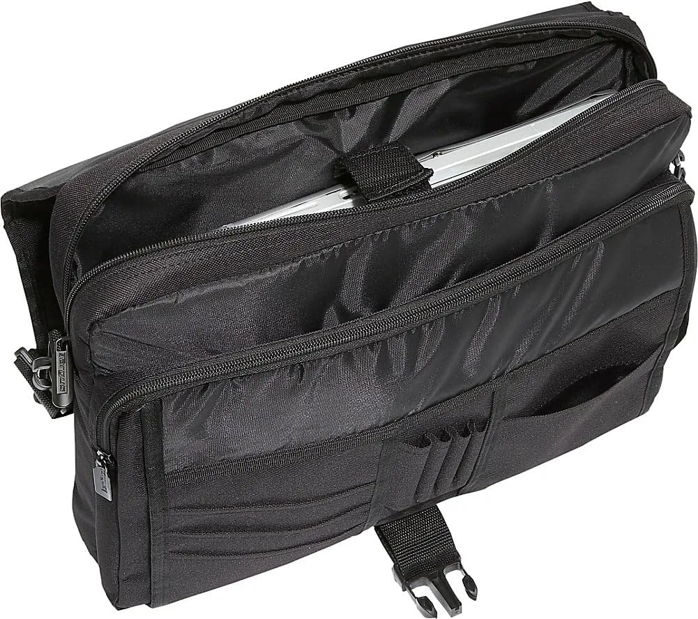 Targus Laptop Carrying Case for 15.6-Inch Laptops Messenger Slim Case for Men and Women, Bags for HP, Microsoft, Dell, Lenovo, Apple, Black (TCM004US)