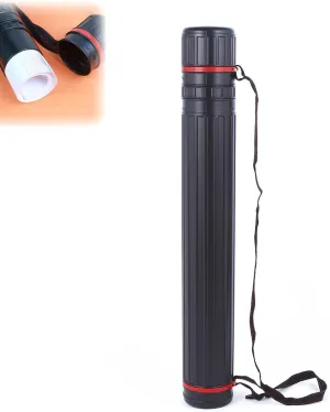 Telescoping Poster Tube Extendable 25" to 43" - Water-proof & Lightproof Storage Tube for Artwork Documents Blueprints Maps - Protective Storage Cases for Architects (EФ4.1*L30.3"*51.2")