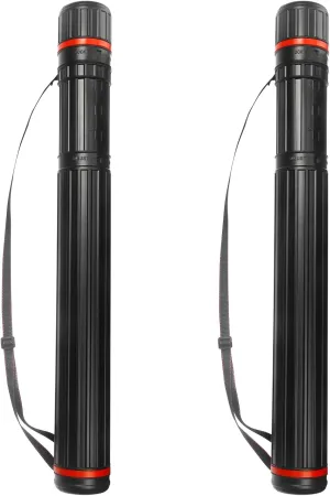 Telescoping Poster Tube Extendable 25" to 43" - Water-proof & Lightproof Storage Tube for Artwork Documents Blueprints Maps - Protective Storage Cases for Artists Architects Travel 25" to 43"(L)