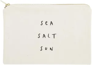 The Cotton & Canvas Co. Sea Salt Sun Summer Beach Cosmetic Bag and Travel Make Up Pouch