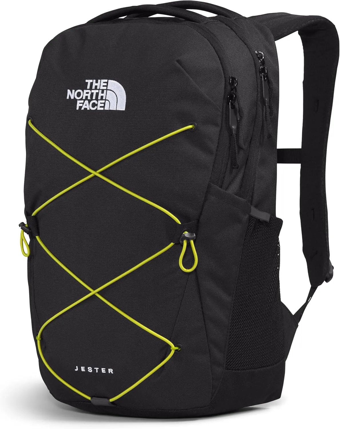 THE NORTH FACE Jester Everyday Laptop Backpack, TNF Black Light Heather/Sulphur Spring Green, One Size