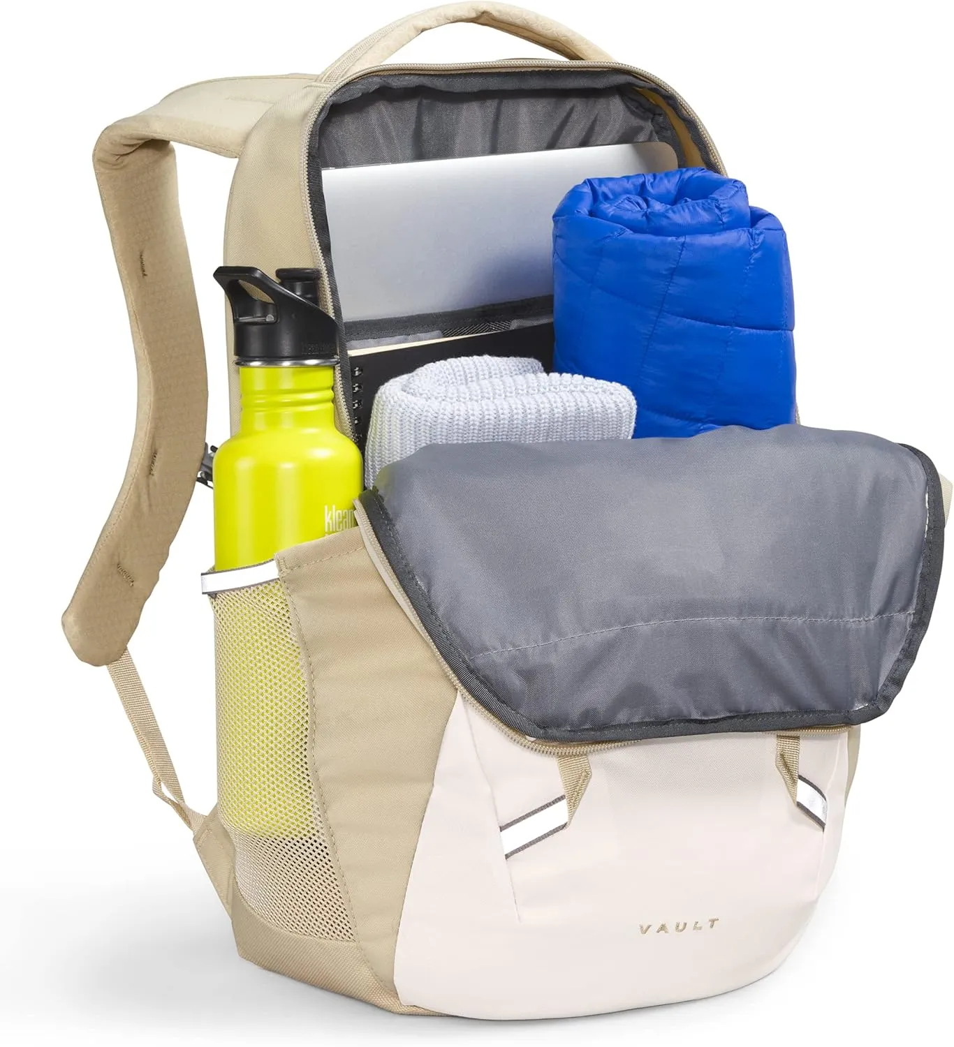 THE NORTH FACE Women's Vault Everyday Laptop Backpack, Gravel/Gardenia White, One Size