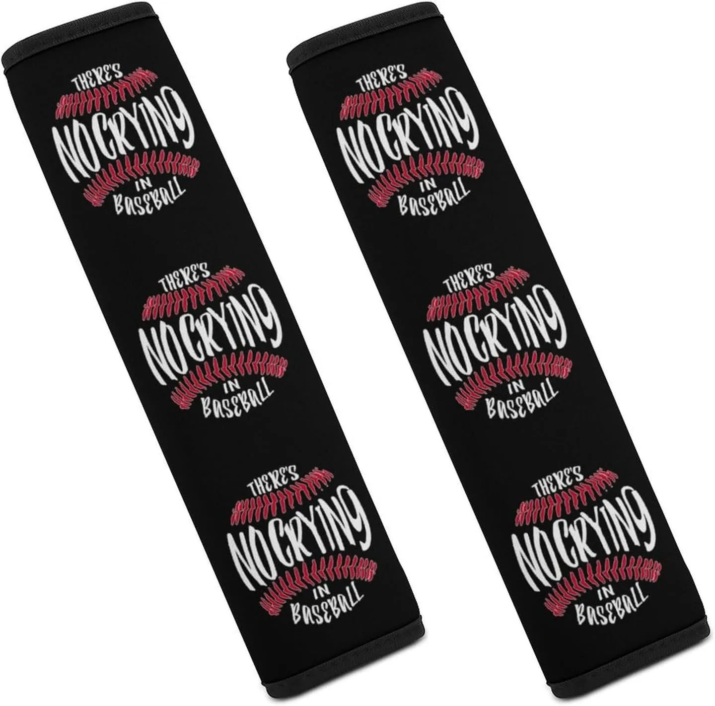There's No Crying in Baseball Fashion Car Seat Belt Cover Pad for Shoulder Bag Camera Soft Comfort Accessories 2PCS