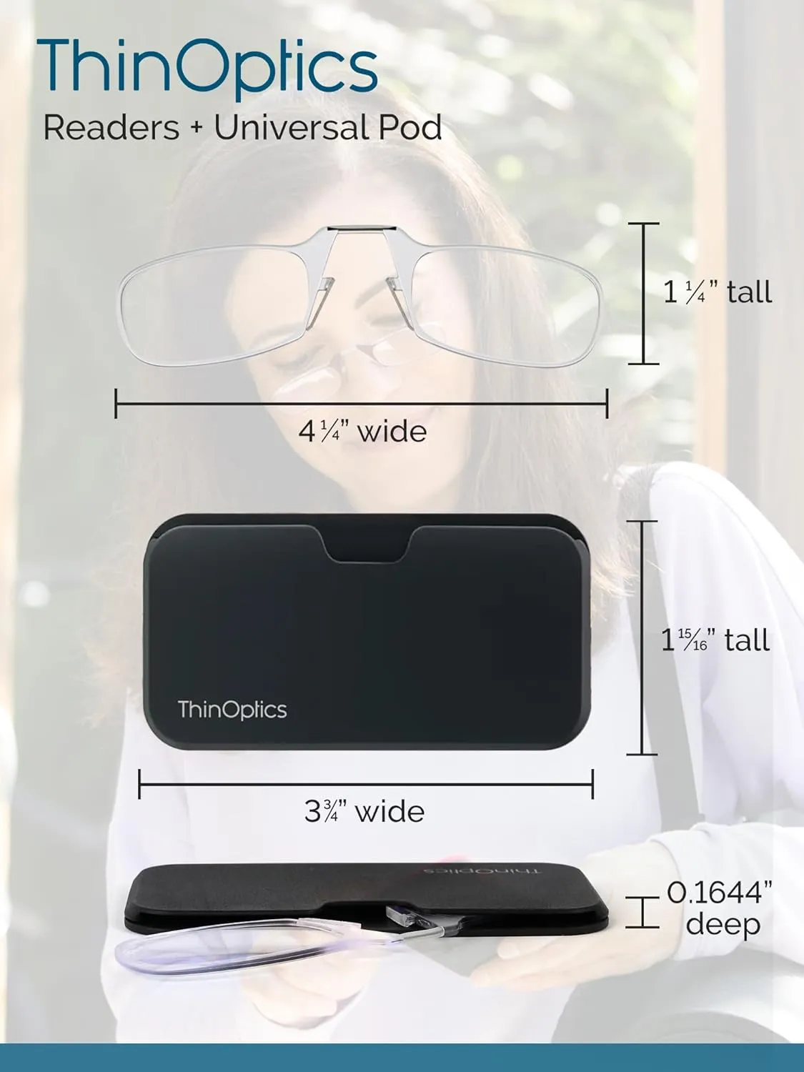 ThinOptics Universal Pod Case   Rectangular Reading Glasses