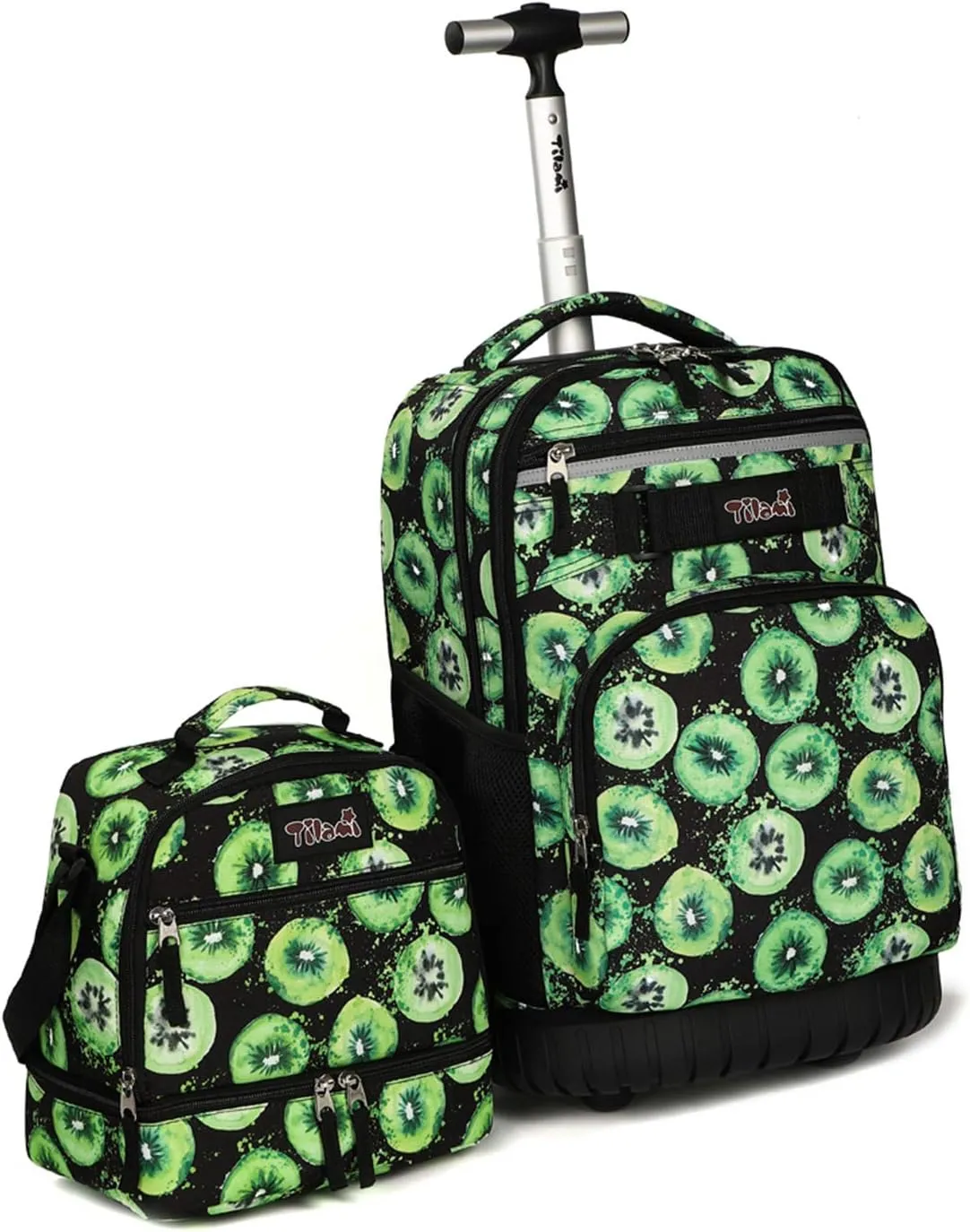 Tilami Rolling Backpack 19 inch with Lunch Bag Wheeled Laptop Backpack (Kiwi)
