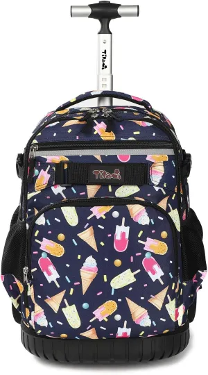 Tilami Rolling Backpack Armor Luggage School Travel Book Laptop 18 Inch Multifunction Wheeled Backpack Students