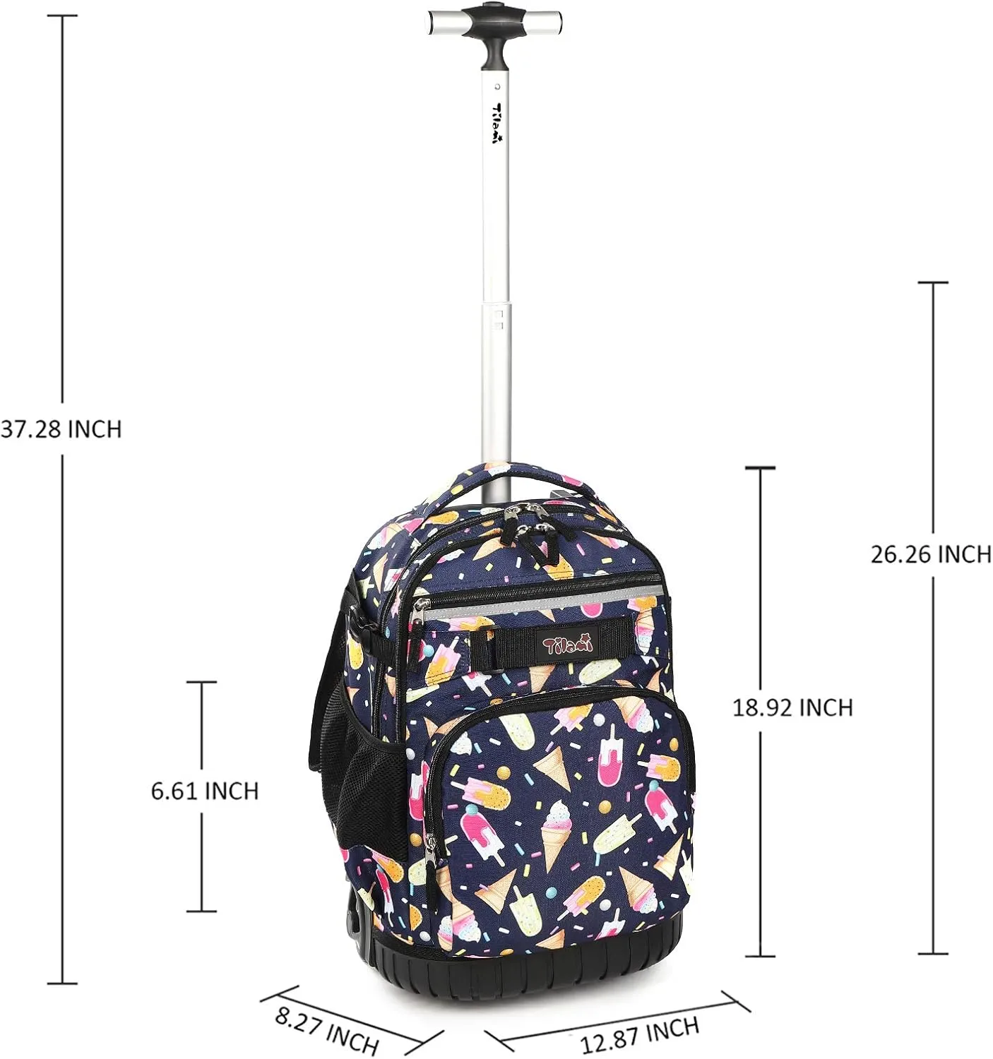 Tilami Rolling Backpack Armor Luggage School Travel Book Laptop 18 Inch Multifunction Wheeled Backpack Students