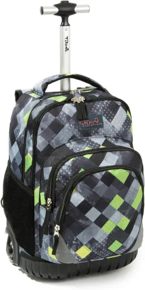 Tilami Rolling Backpack Armor Luggage School Travel Book Laptop 18 Inch Multifunction Wheeled Backpack Students