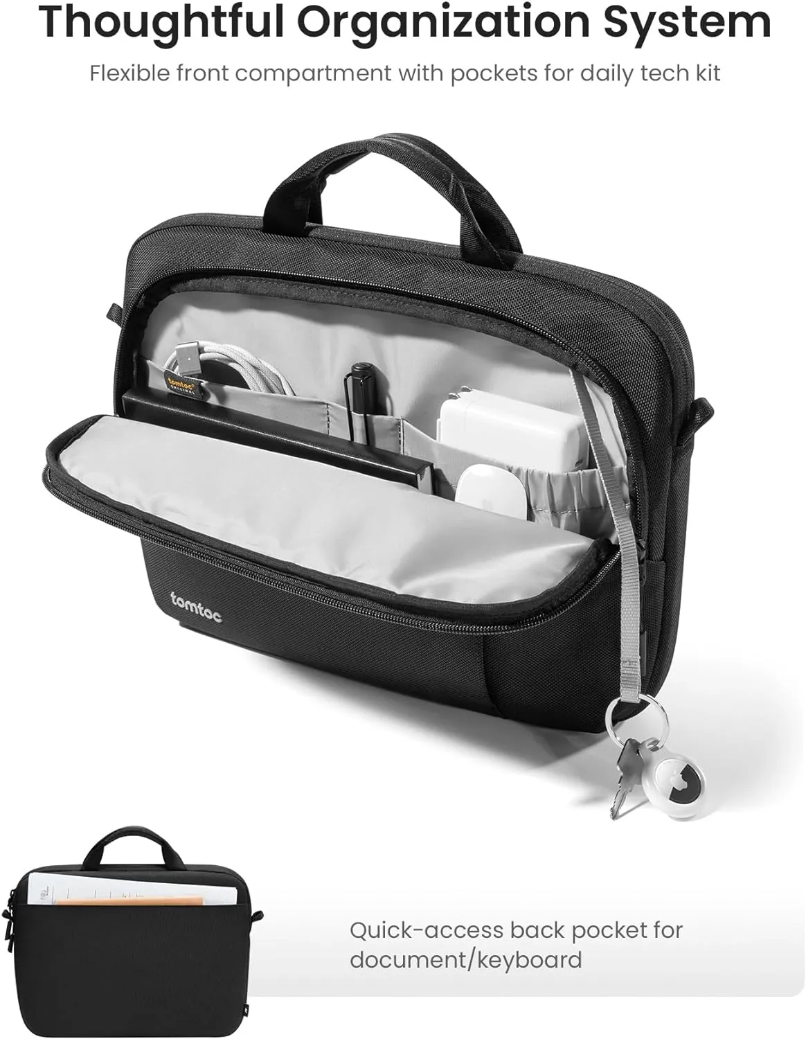 tomtoc 360 Protective Laptop Carrying Case for 16-inch MacBook Pro M4/M3/M2/M1 Pro/Max A3403 A3186 A2991, Water-resistant Laptop Shoulder Bag fits 15-inch MacBook Air M4/A3241 2025, M3/A3114, M2/A2941