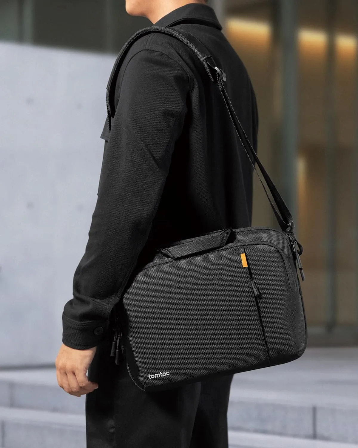 tomtoc 360 Protective Laptop Carrying Case for 16-inch MacBook Pro M4/M3/M2/M1 Pro/Max A3403 A3186 A2991, Water-resistant Laptop Shoulder Bag fits 15-inch MacBook Air M4/A3241 2025, M3/A3114, M2/A2941