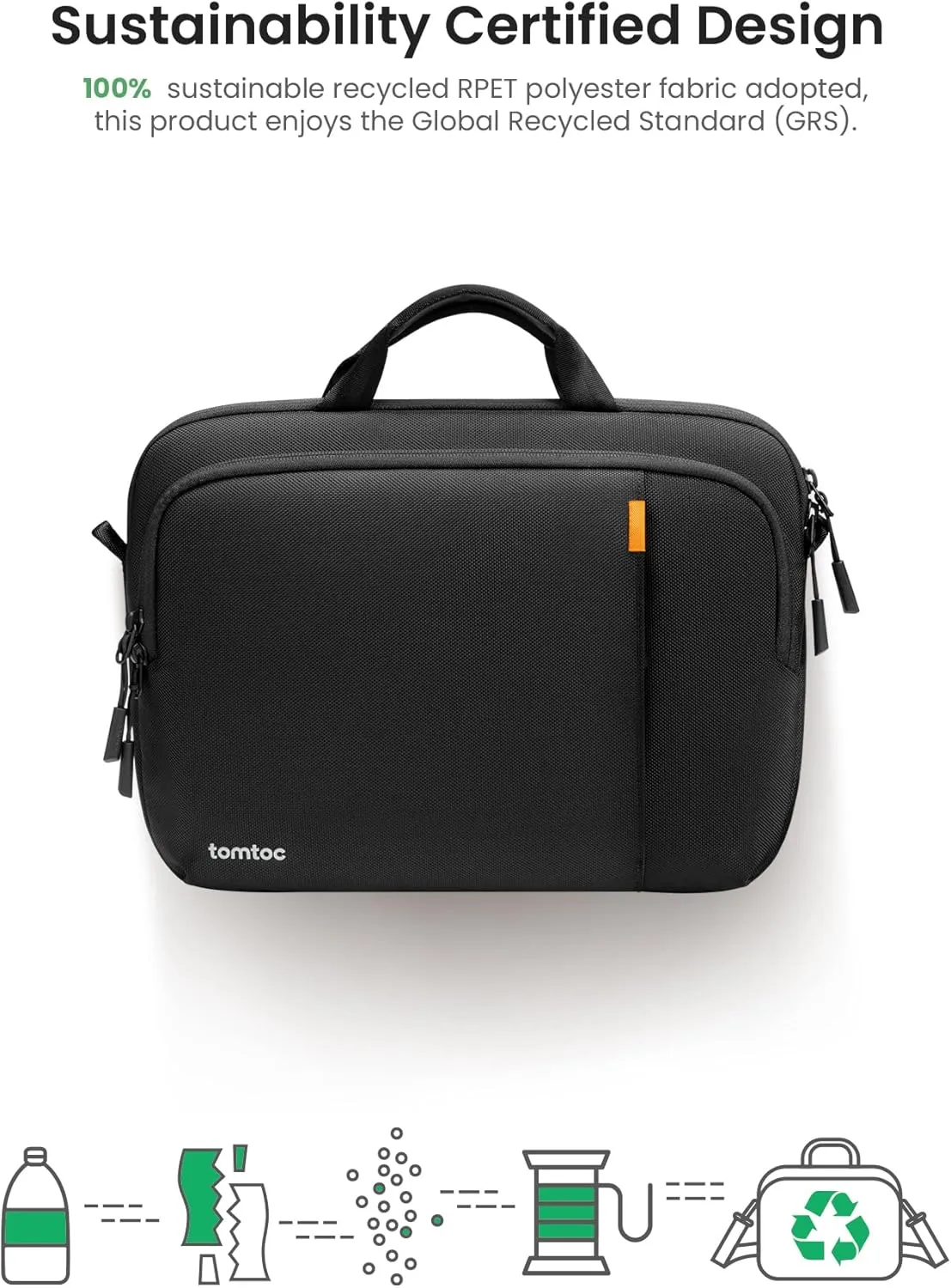 tomtoc 360 Protective Laptop Carrying Case for 16-inch MacBook Pro M4/M3/M2/M1 Pro/Max A3403 A3186 A2991, Water-resistant Laptop Shoulder Bag fits 15-inch MacBook Air M4/A3241 2025, M3/A3114, M2/A2941
