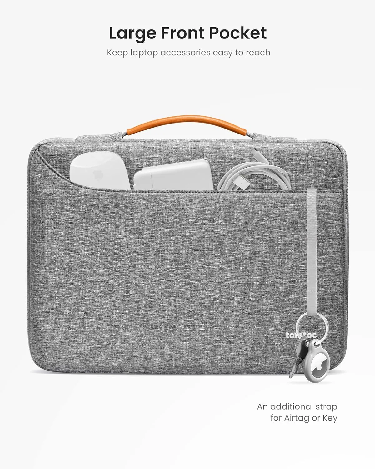 tomtoc 360 Protective Laptop Case Sleeve Compatible with 15-inch MacBook Air M4/A3241 2025, M3/A3114, M2/A2941, 15-inch Surface Laptop 7(Copilot  PC) 6/5/4/3, Dell XPS 15 Plus, Water-Resistant Bag