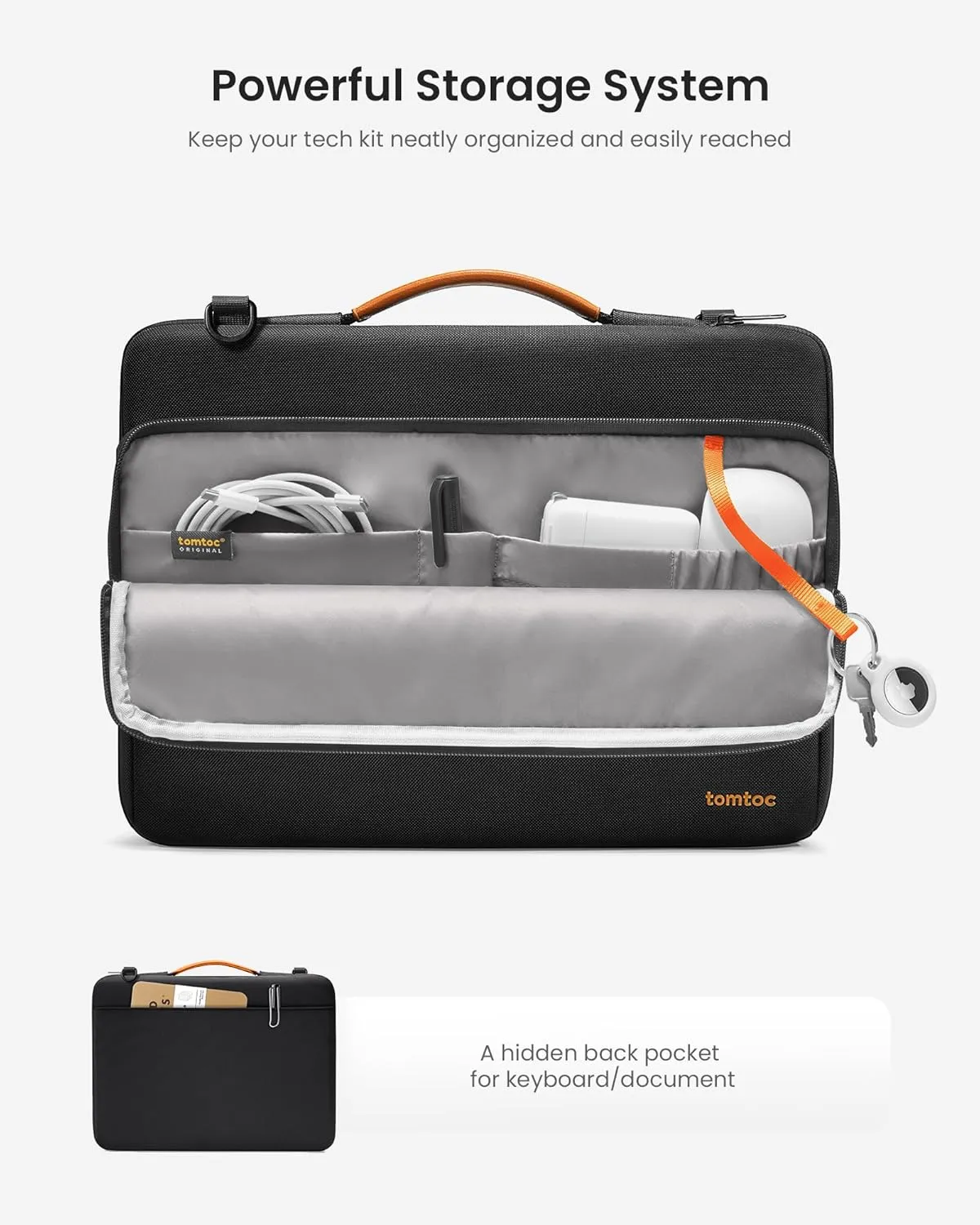 tomtoc 360 Protective Laptop Shoulder Bag for 15-inch 2025 MacBook Air M4/A3241, M3/A3114, M2/A2941, 15 Inch Dell XPS,15-in Microsoft Surface Laptop 7/6/5, Water-Resistant Laptop Accessory Sleeve Case