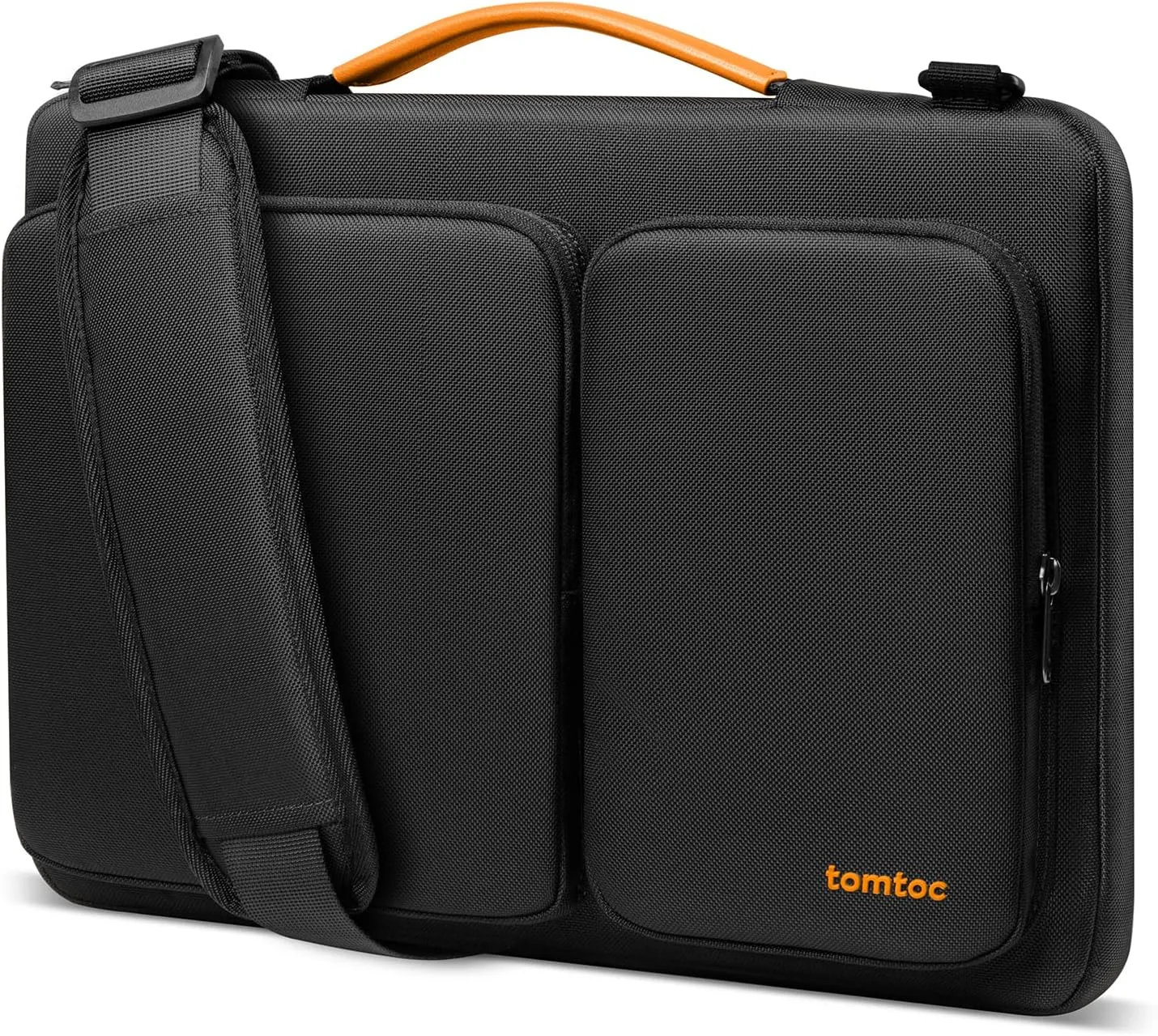 tomtoc 360° Protective Laptop Shoulder Bag for 15.6 Inch Laptop, Fit Acer Aspire 3/5/7, Dell Inspiron/XPS, ASUS ROG/TUF, Lenovo ThinkPad L/E/T/P/V, Waterproof Accessory Case