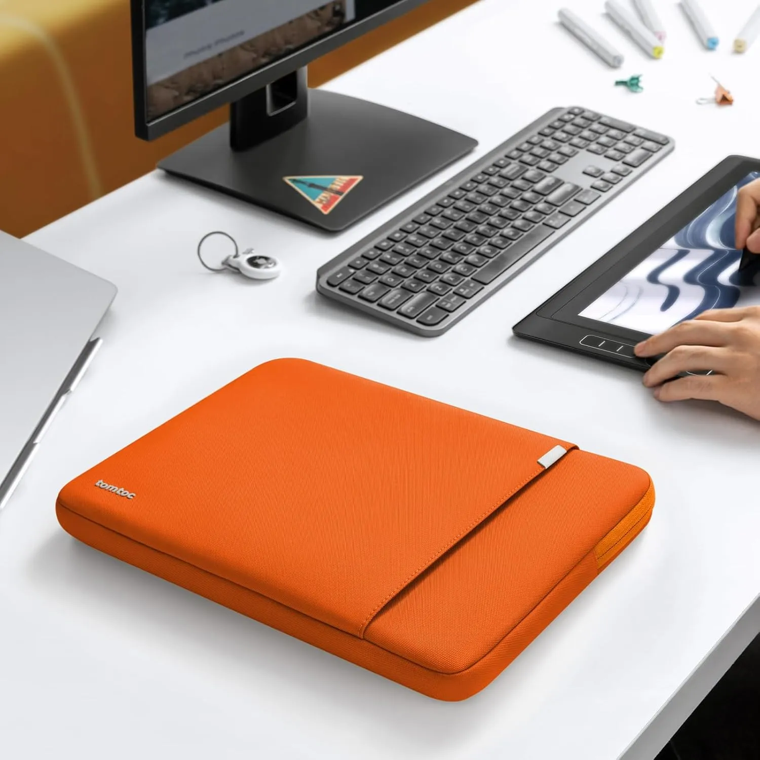 tomtoc 360° Protective Laptop Sleeve for 13-inch New MacBook Air M4/A3240 2025, M3/A3113, M2/A2681 M1/A2337 A2179 A1932, 13-inch MacBook Pro M2/A2686 M1/A2338, Water-Resistant Computer Case Bag