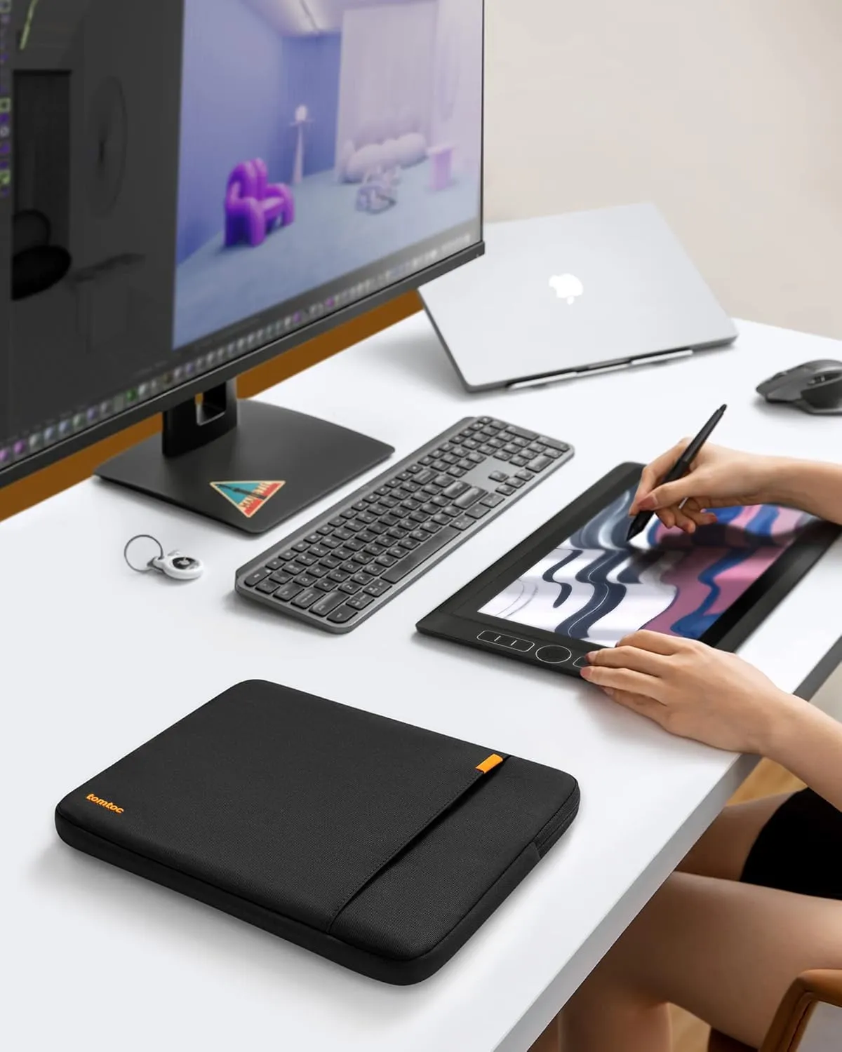tomtoc 360° Protective Laptop Sleeve for 13-inch New MacBook Air M4/A3240 2025, M3/A3113, M2/A2681 M1/A2337 A2179 A1932, 13-inch MacBook Pro M2/A2686 M1/A2338, Water-Resistant Computer Case Bag