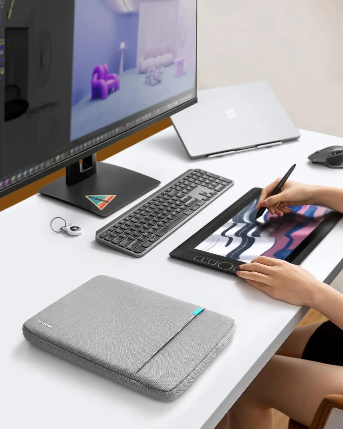 tomtoc 360° Protective Laptop Sleeve for 13.5-14.4 Inch Surface Laptop Studio/6/5/4/3, Surface Book, Water-Resistant Laptop Case for Acer Aspire/Swift 14, ASUS Vivobook/Zenbook 14, Jumper EZbook X3