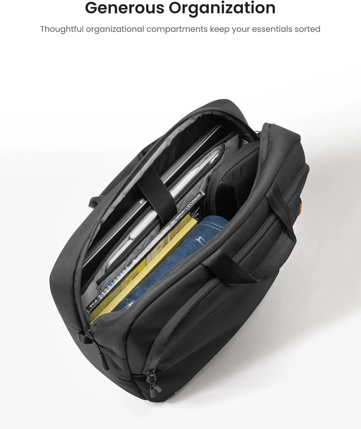 tomtoc Multi-functional Laptop Briefcase Business Shoulder Bag Fits 13-14 Inch MacBook Air/Pro, 13.5-14.4 Surface Laptop Studio, Lenovo ThinkPad/Dell Inspiron/ASUS ZenBook/Acer Aspire 14 Inch Computer