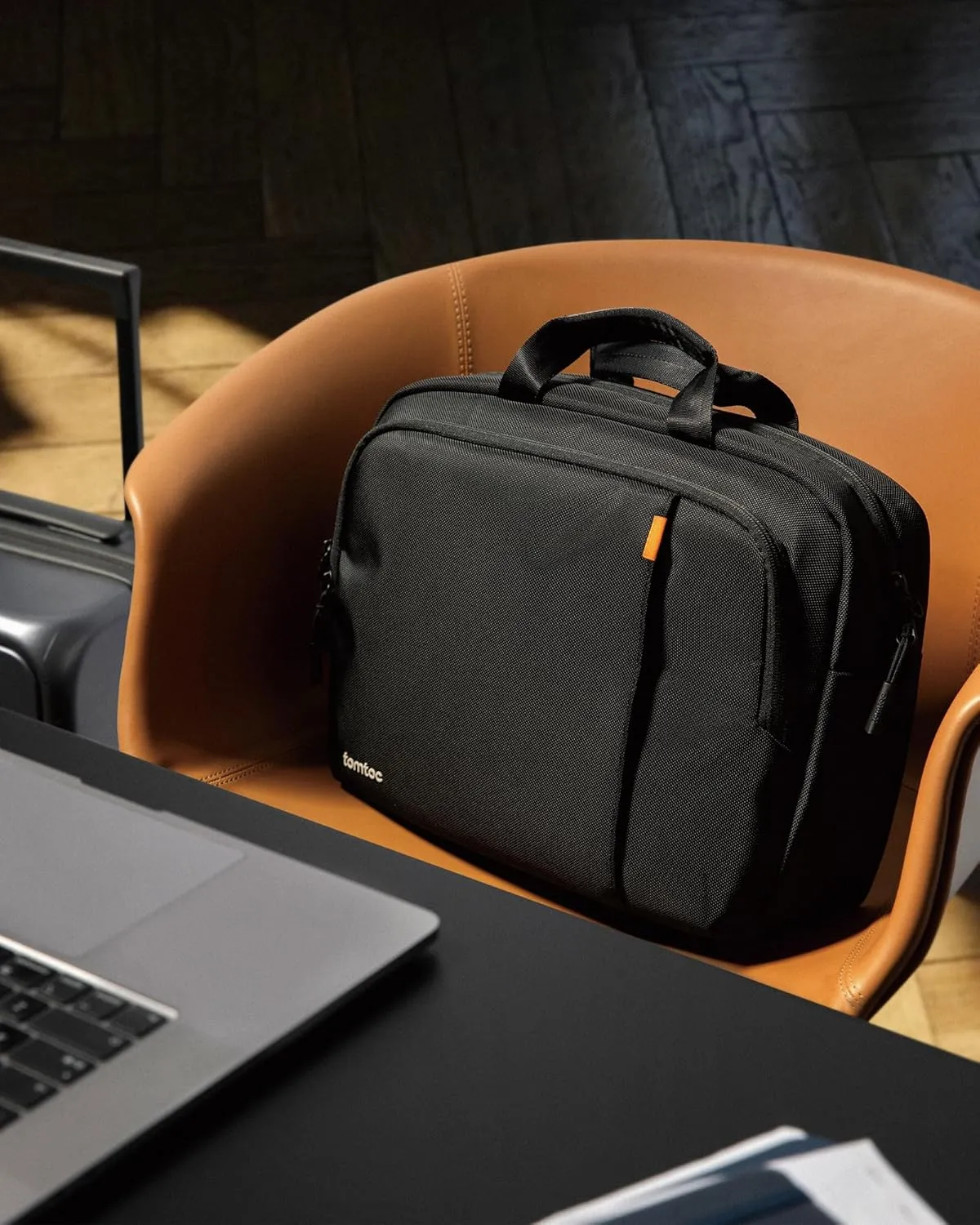 tomtoc Multi-functional Laptop Briefcase Business Shoulder Bag Fits 13-14 Inch MacBook Air/Pro, 13.5-14.4 Surface Laptop Studio, Lenovo ThinkPad/Dell Inspiron/ASUS ZenBook/Acer Aspire 14 Inch Computer