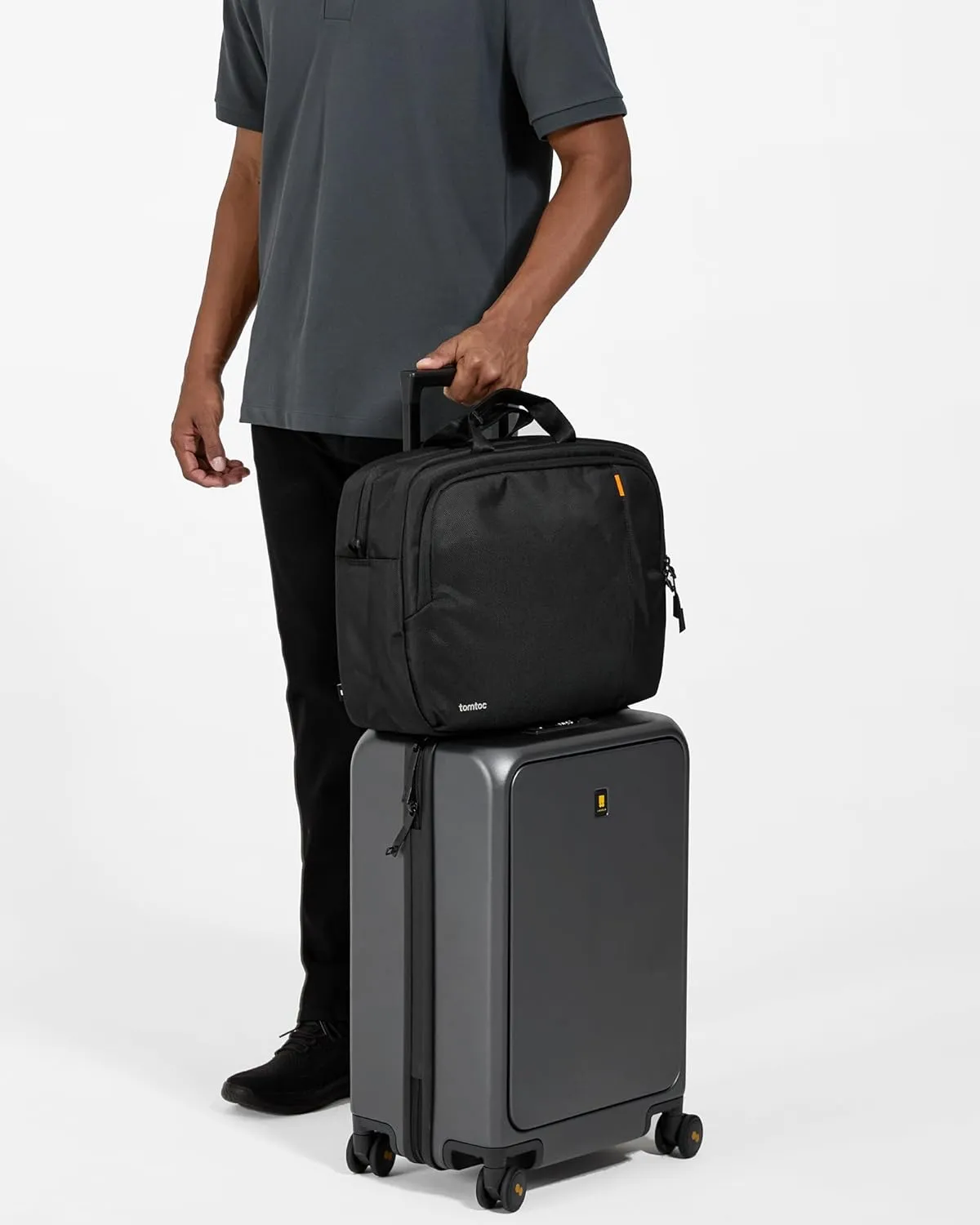 tomtoc Multi-functional Laptop Briefcase Business Shoulder Bag Fits 13-14 Inch MacBook Air/Pro, 13.5-14.4 Surface Laptop Studio, Lenovo ThinkPad/Dell Inspiron/ASUS ZenBook/Acer Aspire 14 Inch Computer