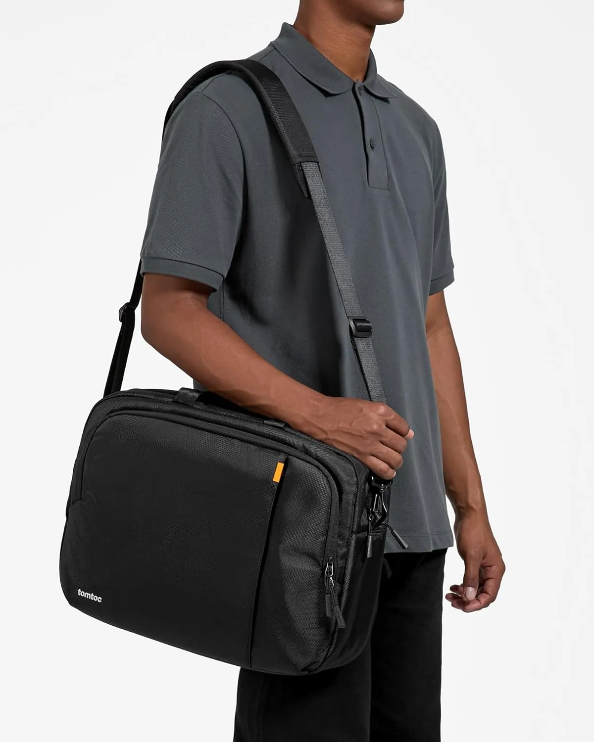 tomtoc Multi-functional Laptop Briefcase Business Shoulder Bag Fits 13-14 Inch MacBook Air/Pro, 13.5-14.4 Surface Laptop Studio, Lenovo ThinkPad/Dell Inspiron/ASUS ZenBook/Acer Aspire 14 Inch Computer
