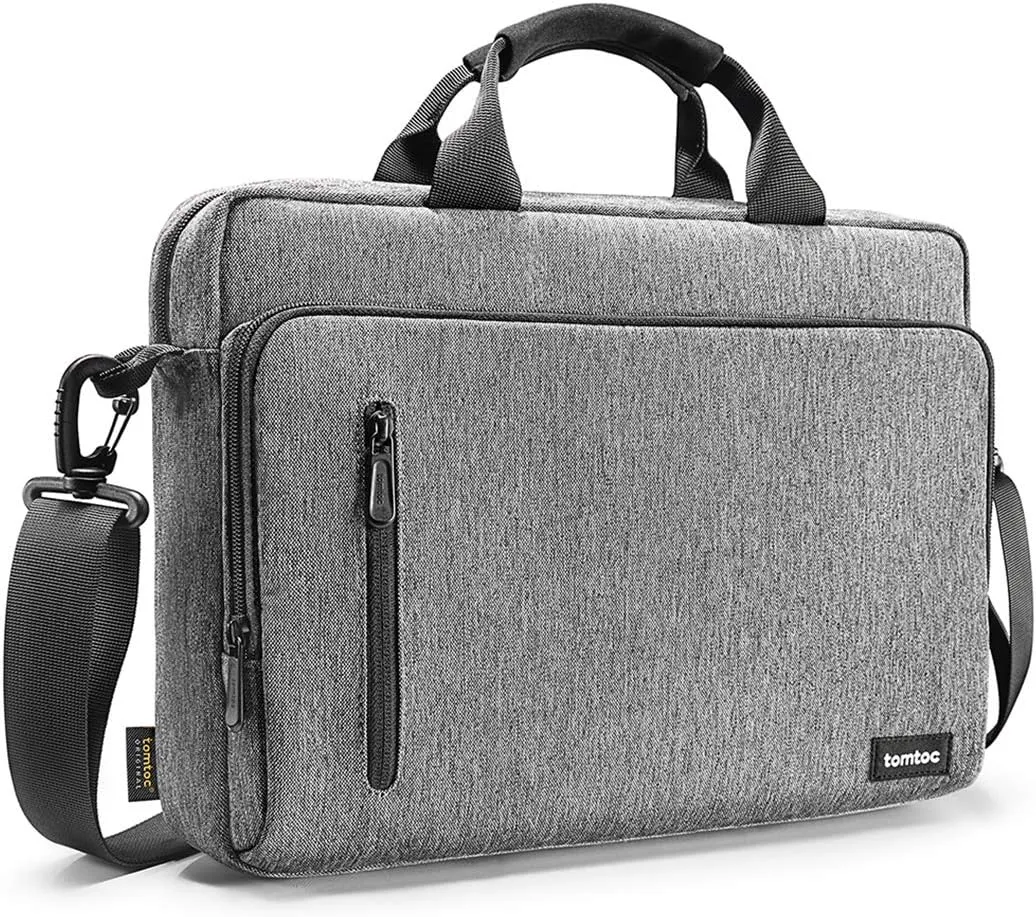 tomtoc Protective Laptop Shoulder Bag for 15.6 Inch Universal HP Dell Acer ASUS Lenovo Laptop Chromebook Ultrabook, Multi-Functional Business Laptop Briefcase for 15 16 In MacBook Air/Pro M4/M3/M2/M1