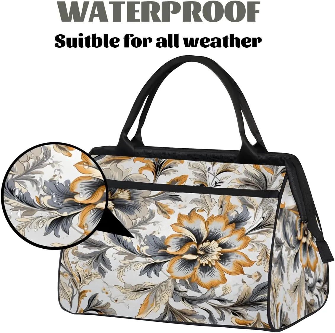 Tote Bag for Women, Lightweight Tote Bag with Zipper, Large Shoulder Bag Handbag for Travel, Work