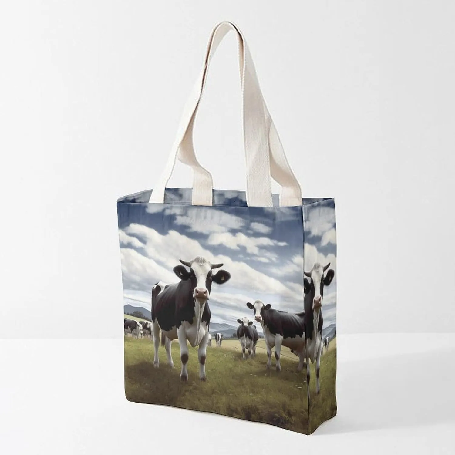 Tote Bag Laptop Handbag Elk Artwork Grocery Bag Canvas Shoulder Bag Crossbody Bag for Travel