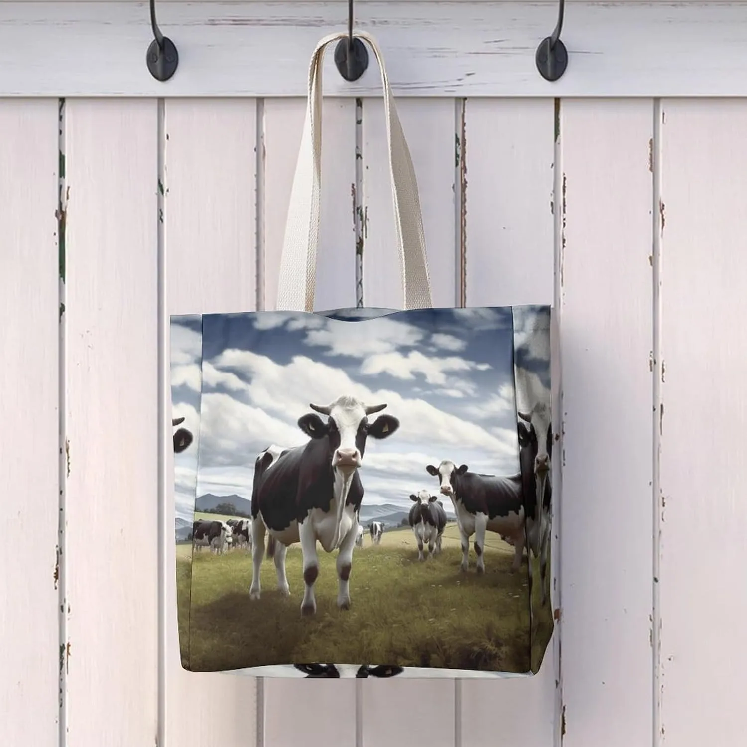 Tote Bag Laptop Handbag Elk Artwork Grocery Bag Canvas Shoulder Bag Crossbody Bag for Travel