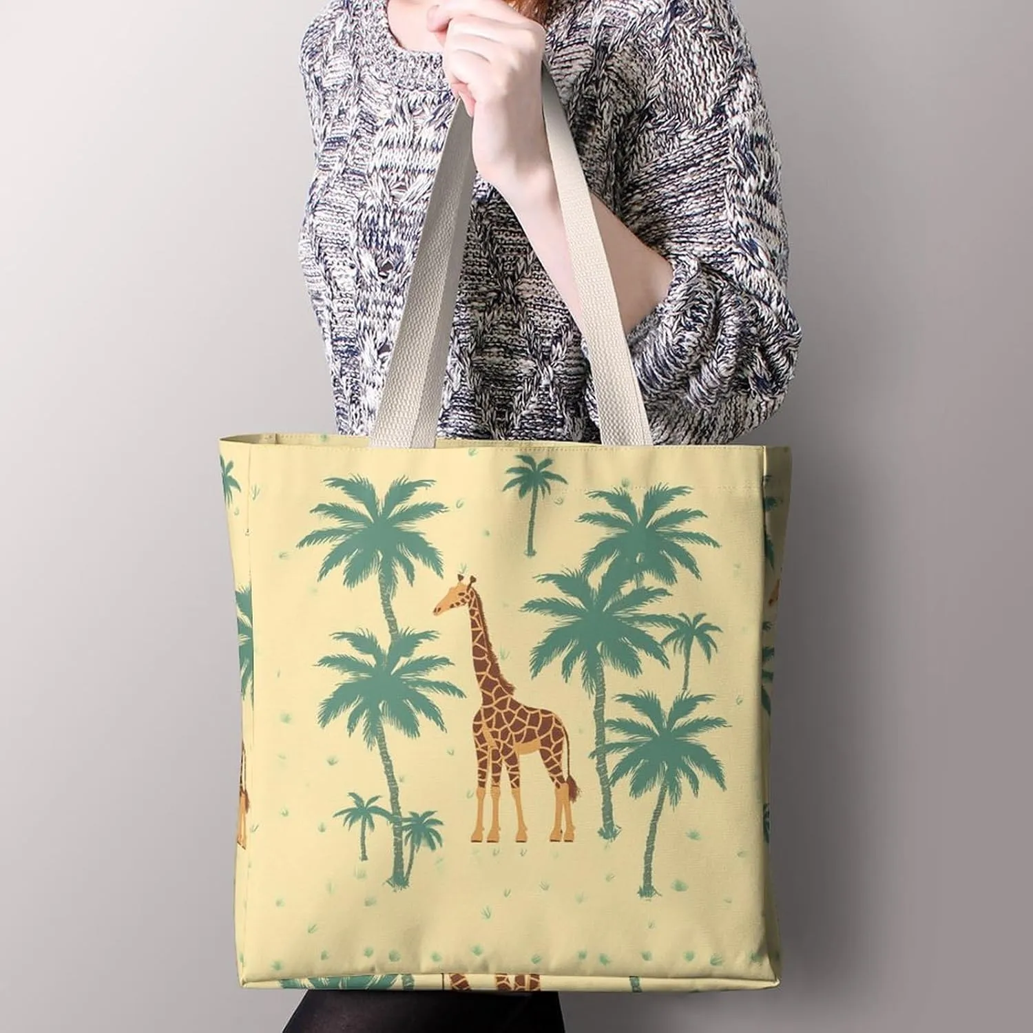 Tote Bag Laptop Handbag Glowing Zebra Grocery Bag Canvas Shoulder Bag Crossbody Bag for Travel