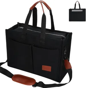 Tote Bag with Compartments Church Bible Bag Laptop Large Tote Bag for Women Nice Gift.