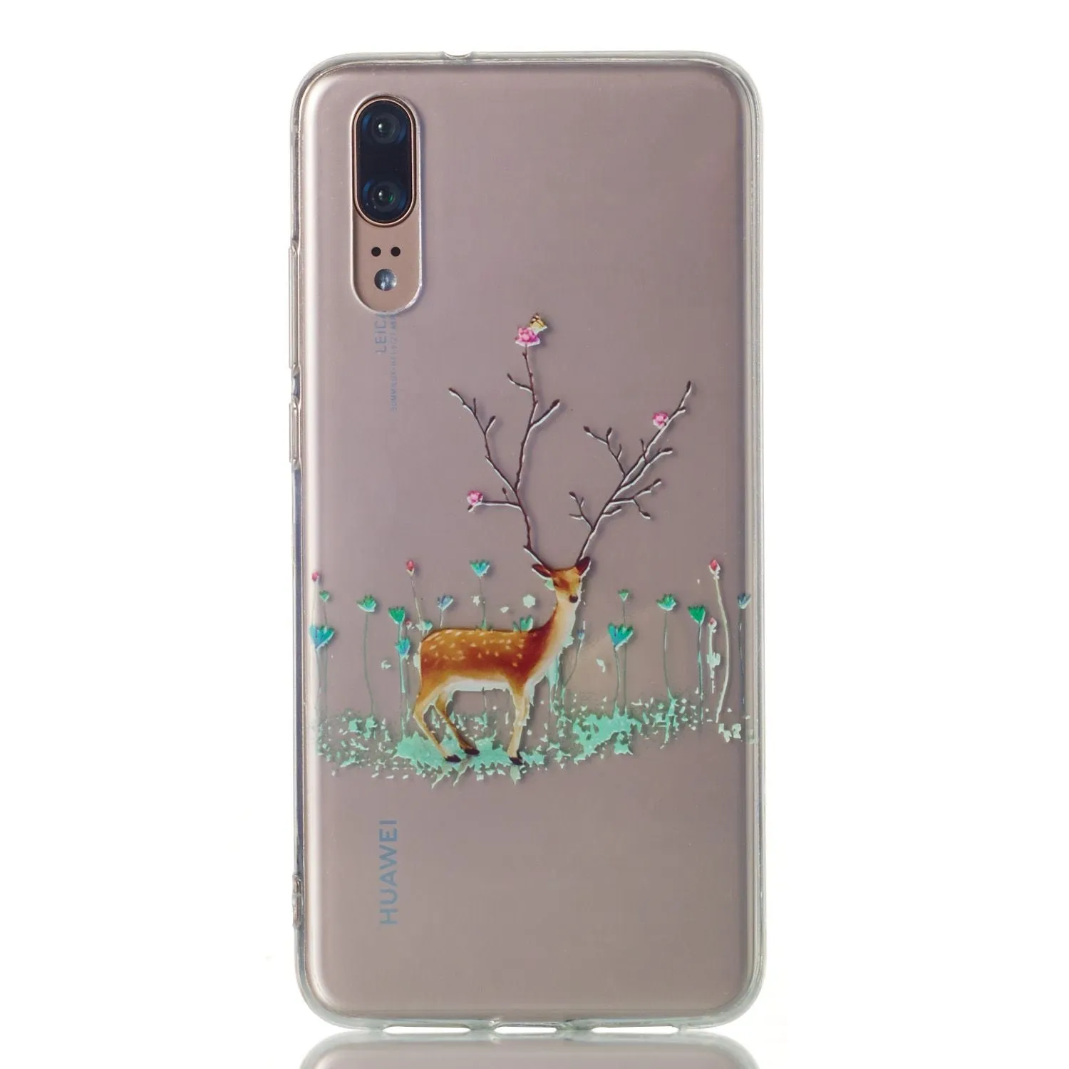 TPU Protective Phone Cover Soft Cute Cartoon Christmas Style Shell for Huawei P20