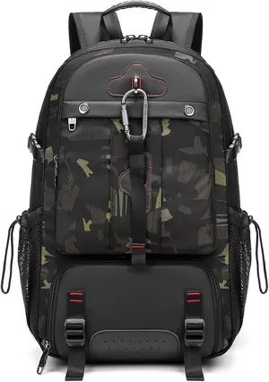 Travel Backpack, Extra Large Backpack for Men, Expandable Backpack with USB Port Anti-Theft Business Work Bag (50L, Camouflage)