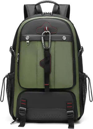 Travel Backpack, Extra Large Backpack for Men, Expandable Backpack with USB Port Anti-Theft Business Work Bag (50L, Green)