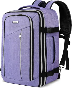 Travel Carry On 17.5" Laptop Expandable Backpack for Men Women, Personal Item Bag Waterproof Airline Approved with USB Charging Hole 3 Packing Cubes, Large Weekender Daypack Business Luggage Suitcase