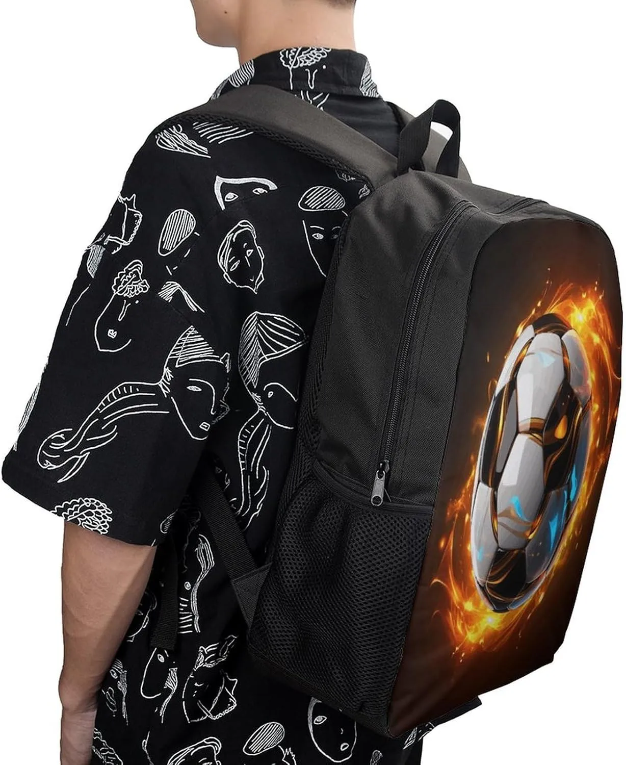 Travel Laptop Backpack Slim Durable Lightweight Back Pack Cute Cool Soccer Ball Small Backpack For Women Men