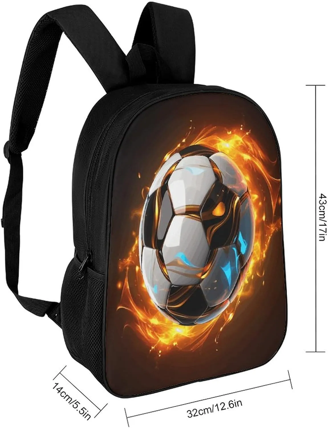 Travel Laptop Backpack Slim Durable Lightweight Back Pack Cute Cool Soccer Ball Small Backpack For Women Men