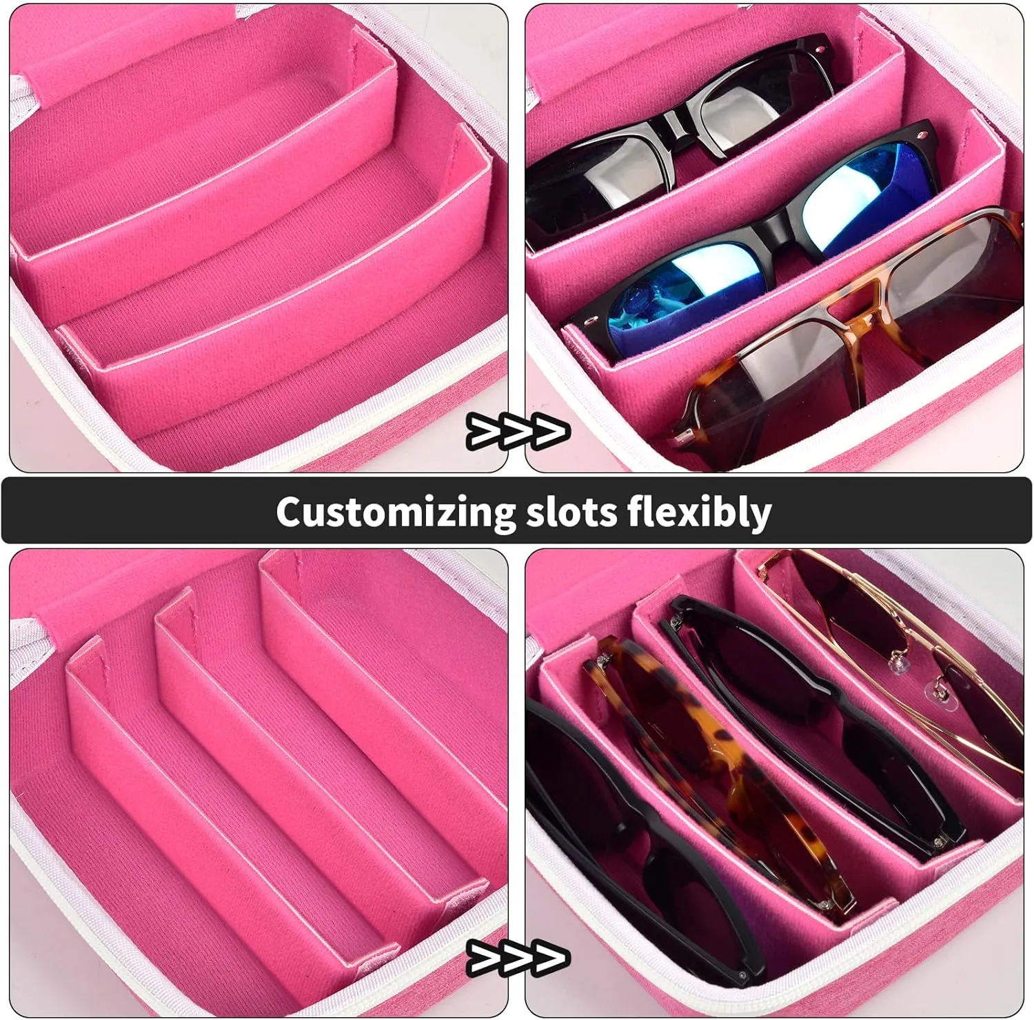 Travel Sunglasses Organizer Cases for Quay Polarized Sunglasses Men Women, Trendy Sunglasse Storage Holder (Bag Only)