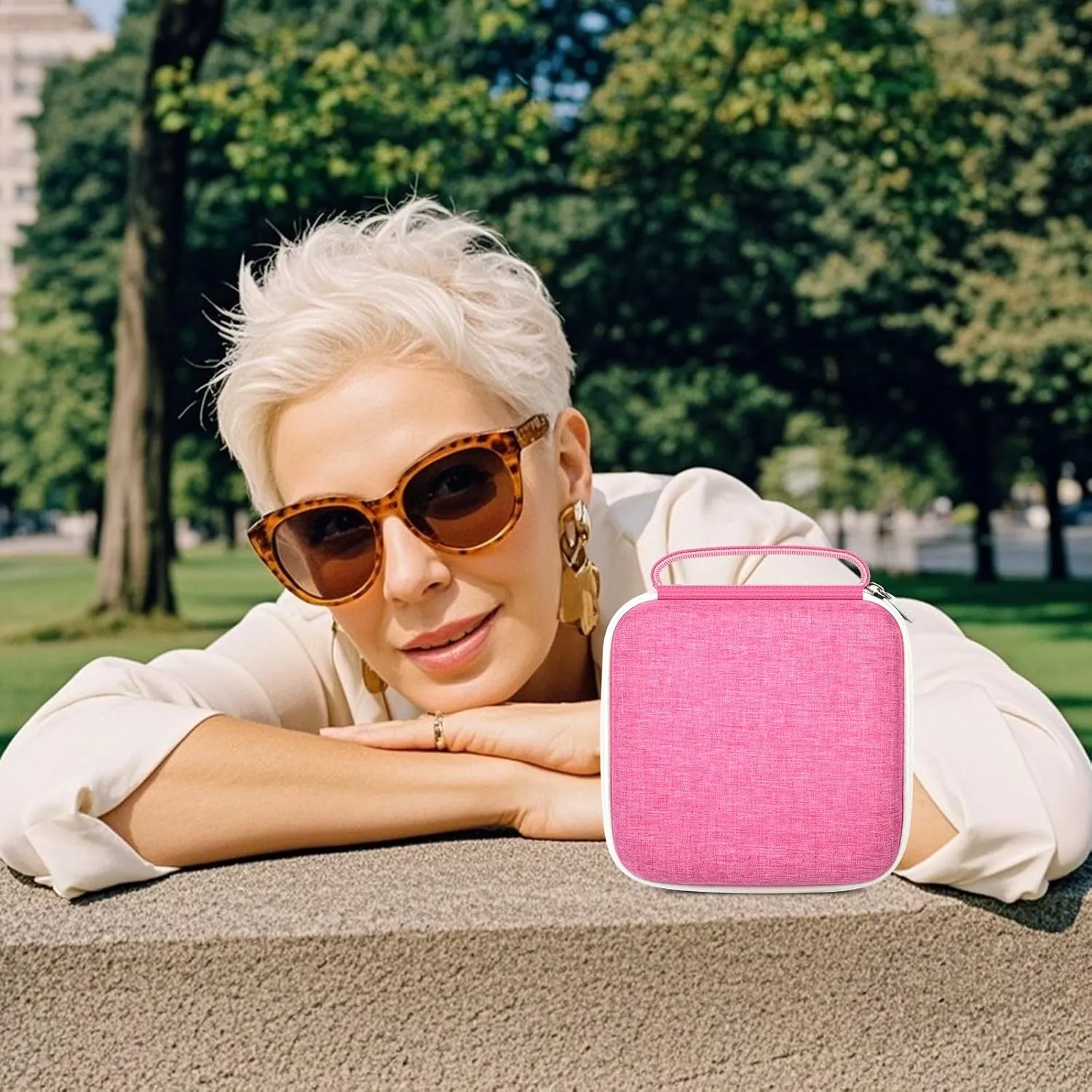 Travel Sunglasses Organizer Cases for Quay Polarized Sunglasses Men Women, Trendy Sunglasse Storage Holder (Bag Only)