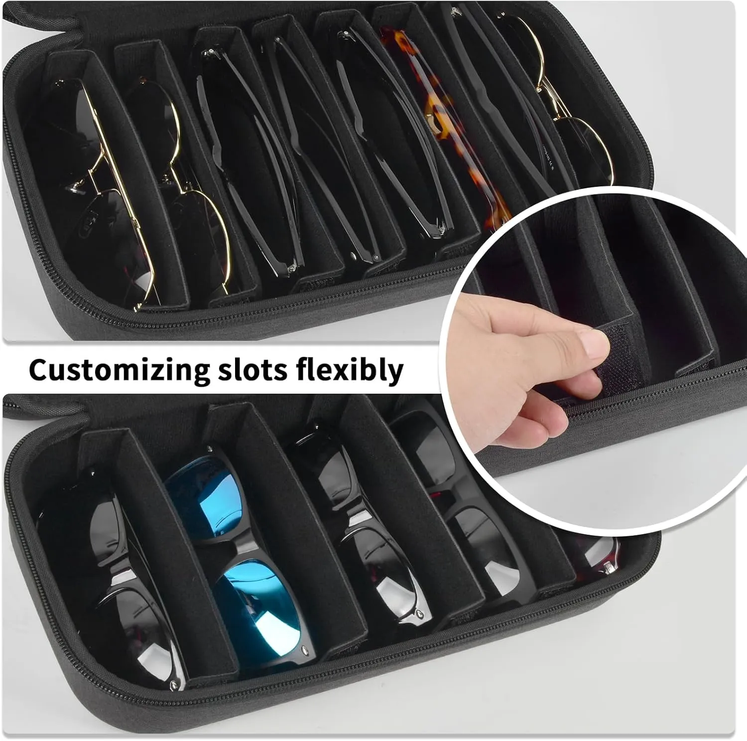 Travel Sunglasses Organizer Cases for Quay Polarized Sunglasses Men Women, Trendy Sunglasse Storage Holder (Bag Only)