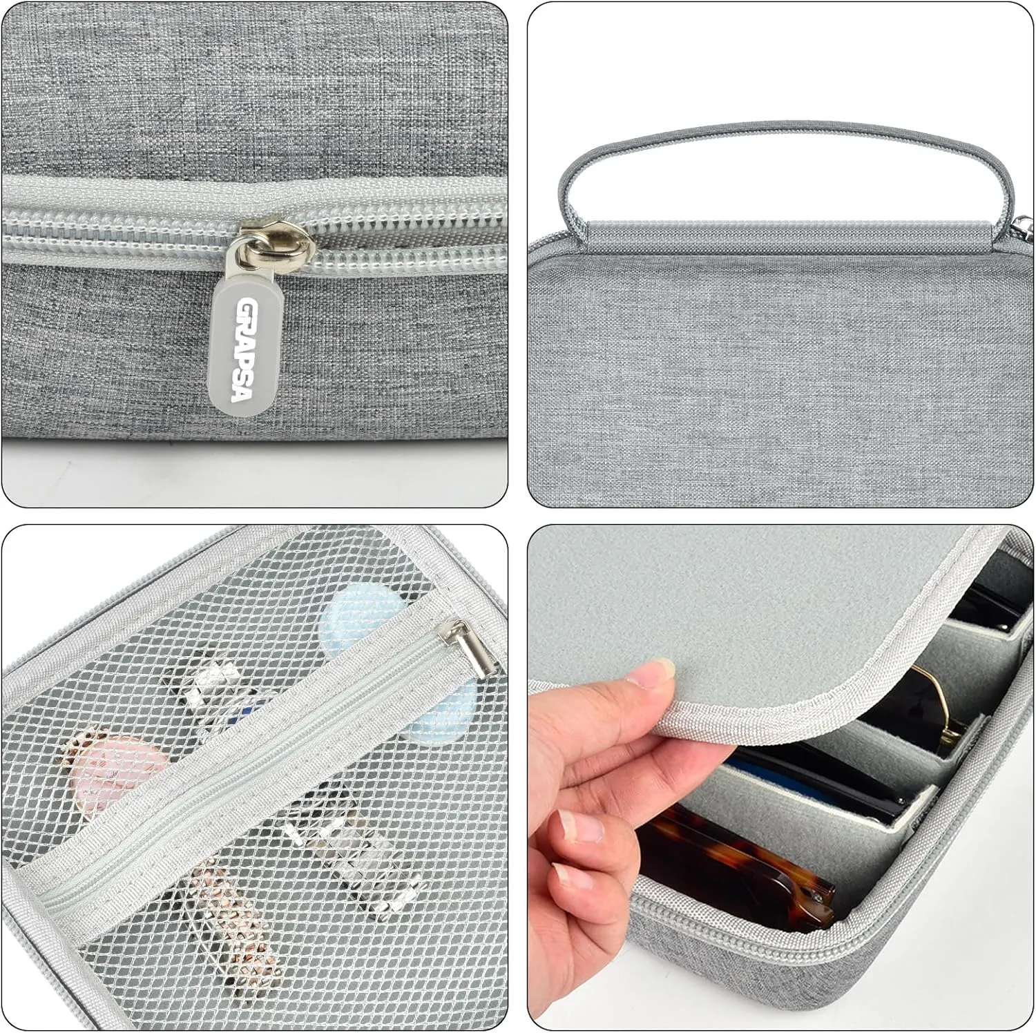 Travel Sunglasses Organizer Cases for Quay Polarized Sunglasses Men Women, Trendy Sunglasse Storage Holder (Bag Only)